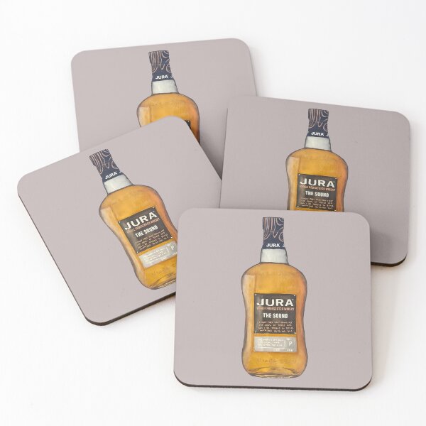 Item preview, Watercolor illustration of a Jura Single Malt Whisky bottle designed and sold by SuperMama1973.