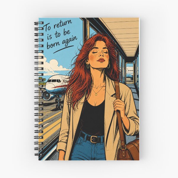 Item preview, To Return Is to Be Born Again | Retro Comic Travel Art designed and sold by reflejoentinta.