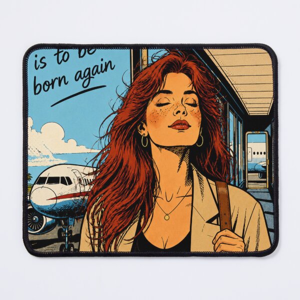 Item preview, To Return Is to Be Born Again | Retro Comic Travel Art designed and sold by reflejoentinta.