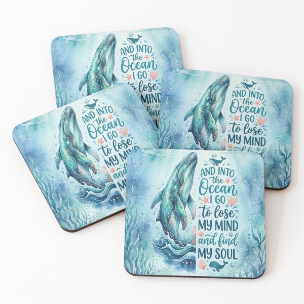 Item preview, Ocean Soul Whale Inspirational Quote designed and sold by Pure Craft.
