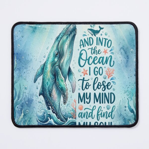 Item preview, Ocean Soul Whale Inspirational Quote designed and sold by Pure Craft.