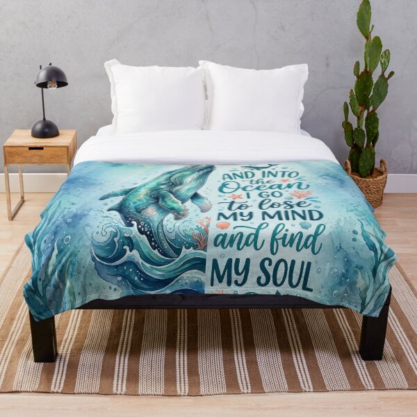 Item preview, Ocean Soul Whale Inspirational Quote designed and sold by Pure Craft.