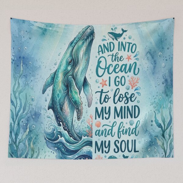 Item preview, Ocean Soul Whale Inspirational Quote designed and sold by Rohan132.