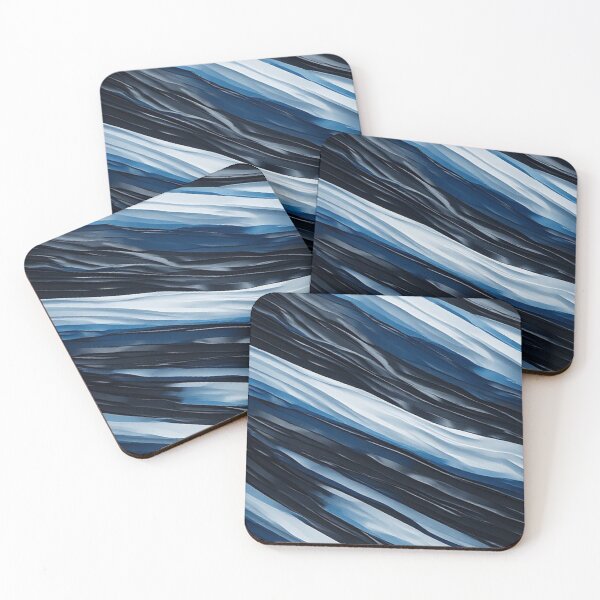 Item preview, Stripes in blue 3 designed and sold by blackwhiteblue.