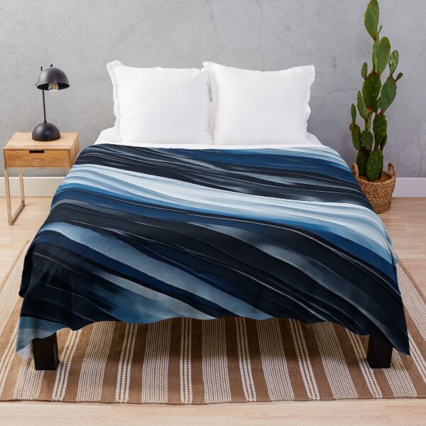 Item preview, Stripes in blue 3 designed and sold by blackwhiteblue.