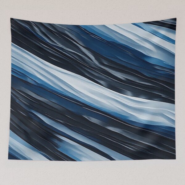 Item preview, Stripes in blue 3 designed and sold by blackwhiteblue.
