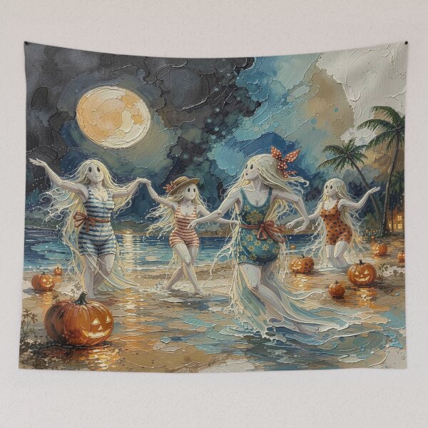 Item preview, Impasto Ghost Beach Party Portrait designed and sold by FotoworldEdel.