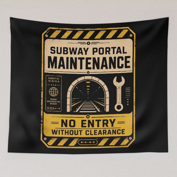 Item preview, Subway Portal Maintenance Access Sign designed and sold by agearb.