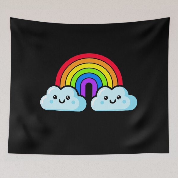 Item preview, Cute Rainbow Kawaii Cloud Illustration designed and sold by chaaval.