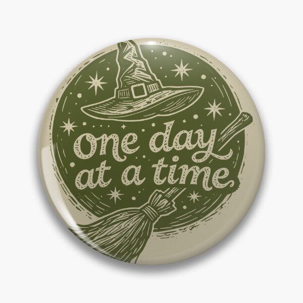 Item preview, Witch One Day At A Time Quote Vintage Spell Broom Magic Halloween Spooky Inspirational Gift designed and sold by Connys Colorful World.