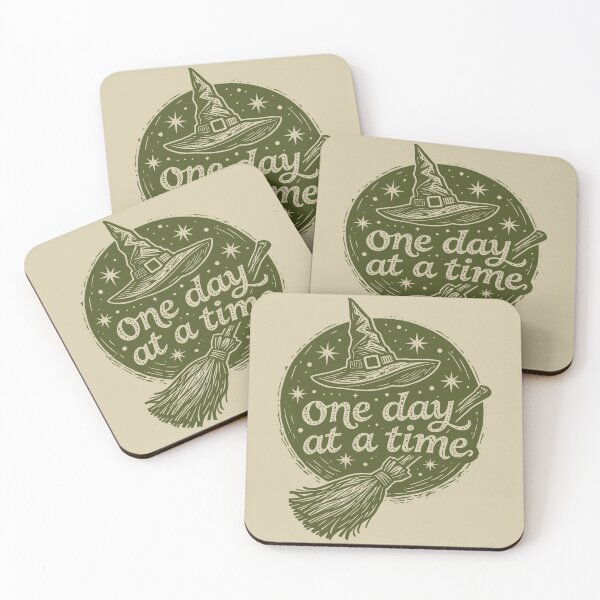 Item preview, Witch One Day At A Time Quote Vintage Spell Broom Magic Halloween Spooky Inspirational Gift designed and sold by Connys Colorful World.