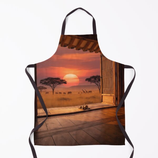 Item preview, Hanok Window to the World: Serengeti Golden Sunset | Cinematic African Wildlife Art designed and sold by SOOstudio73.