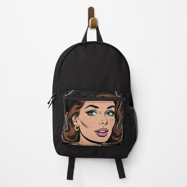 Item preview, Brunette Woman Black Beret Gold Pop Art Portrait designed and sold by MAISON SYLVIE.
