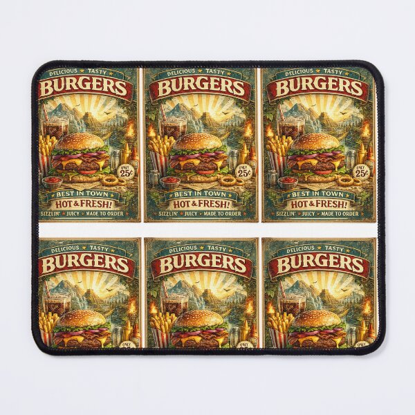 Item preview, Burgers - Best In Town Hot & Fresh Vintage Diner designed and sold by lovepower.