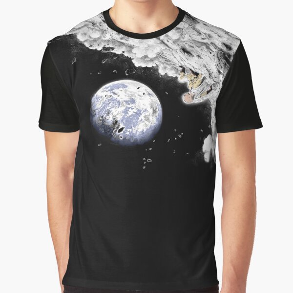 Saitama sitting on the moon Graphic T-Shirt