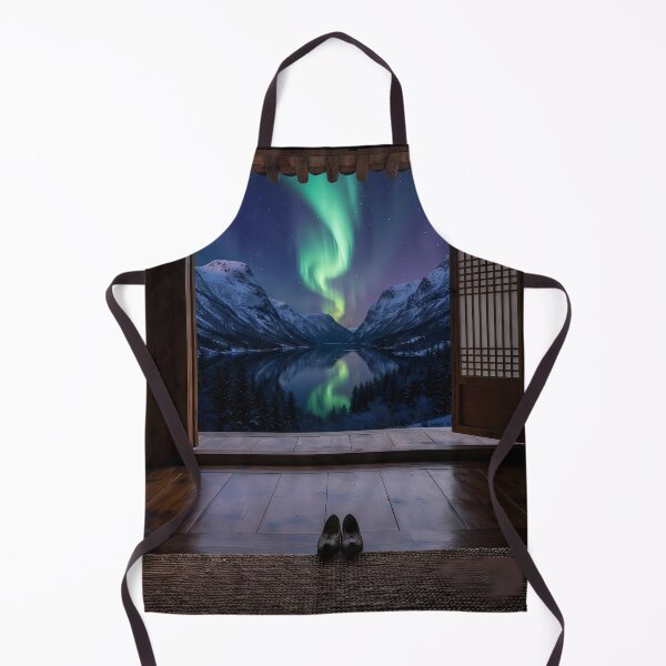 Item preview, Hanok Window to the World: Norwegian Aurora | Cinematic Korean Traditional Art designed and sold by SOOstudio73.
