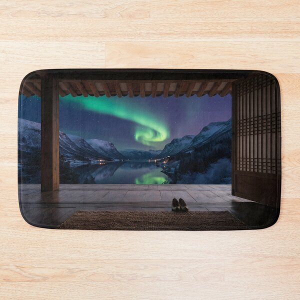 Item preview, Hanok Window to the World: Norwegian Aurora | Cinematic Korean Traditional Art designed and sold by SOOstudio73.