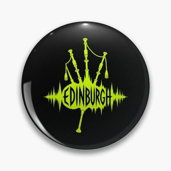 Item preview, Edinburgh Soundwave – Neon Bagpipe Skyline designed and sold by Fenay Designs.
