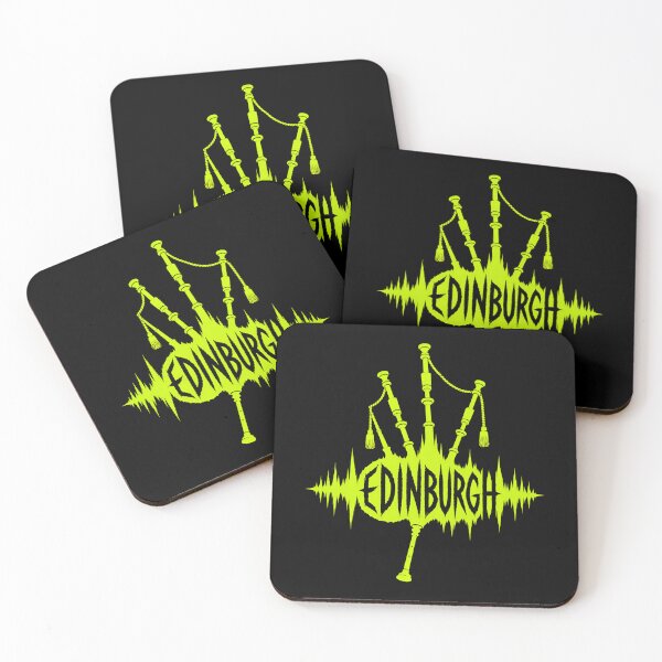 Item preview, Edinburgh Soundwave – Neon Bagpipe Skyline designed and sold by Fenay Designs.