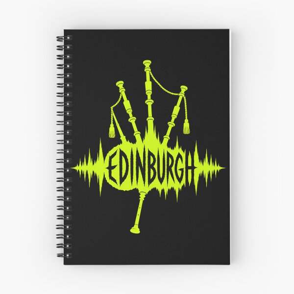 Item preview, Edinburgh Soundwave – Neon Bagpipe Skyline designed and sold by Fenay Designs.