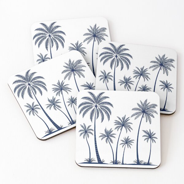 Item preview, Tropical Palm Tree Silhouette Set | Minimalist Island Nature Art designed and sold by Awarrie.