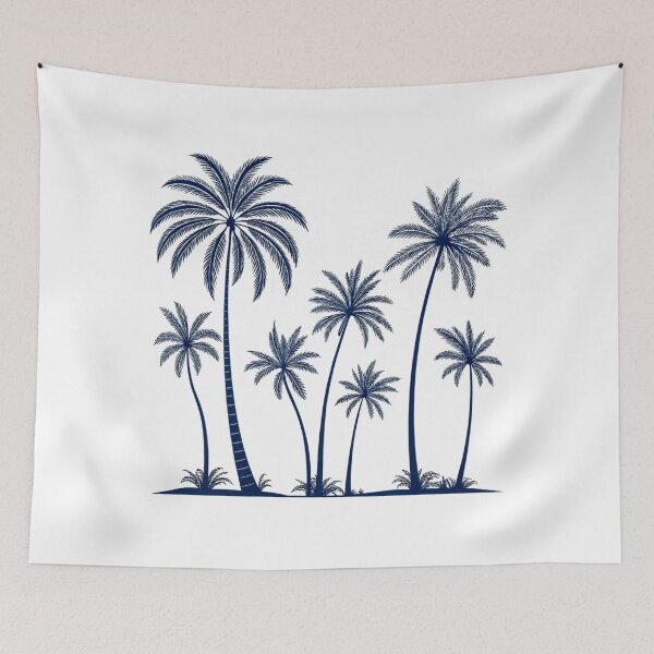 Item preview, Tropical Palm Tree Silhouette Set | Minimalist Island Nature Art designed and sold by Awarrie.