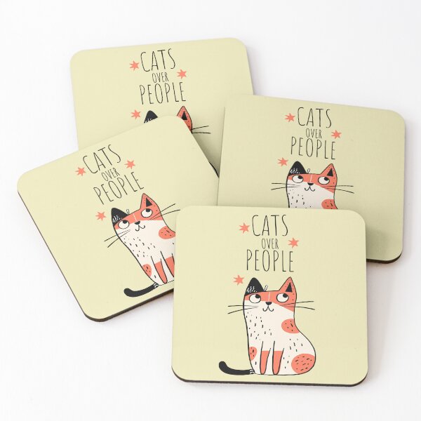 Item preview, Cats Over People Funny Cat Lover Minimalist Design designed and sold by PrintandJoy.
