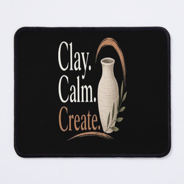 Item preview, Clay Calm Create Minimalist Pottery & Ceramics Typography Design for Potters designed and sold by v6ziix.
