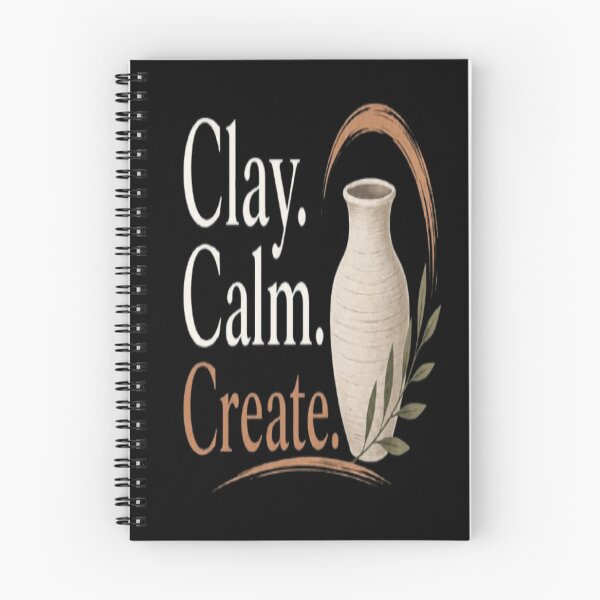 Item preview, Clay Calm Create  Minimalist Pottery & Ceramics Typography Design for Potters designed and sold by v6ziix.