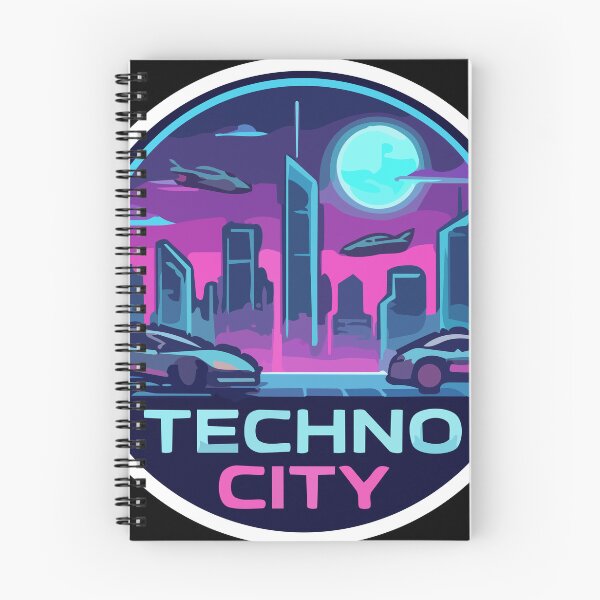Item preview, Techno City Cyberpunk Synthwave Vector Skyline designed and sold by All Year Summer Co..