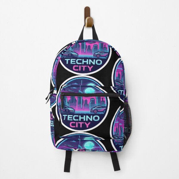 Item preview, Techno City Cyberpunk Synthwave Vector Skyline designed and sold by All Year Summer Co..