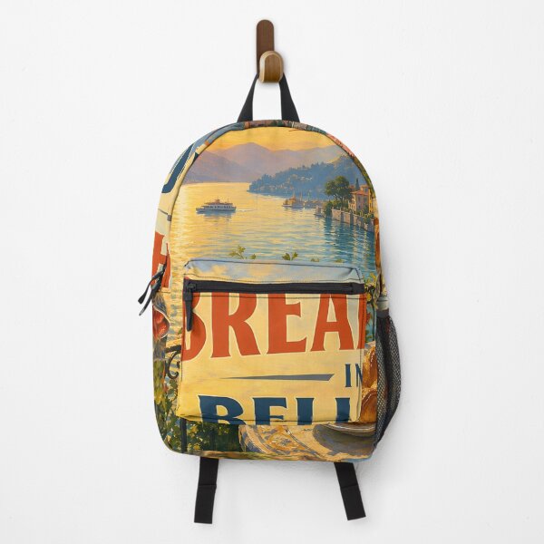 Item preview, Breakfast in Bellagio, Italy: scenic-Style Painterly Travel Poster designed and sold by LSVart.