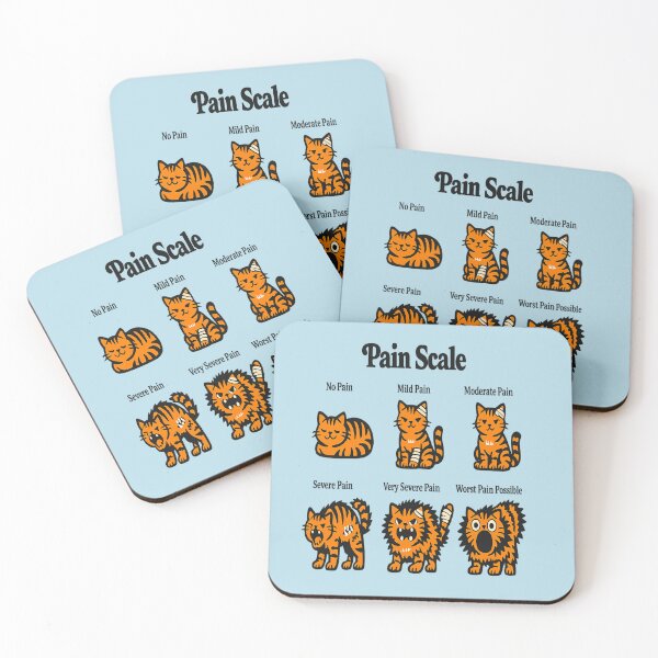 Item preview, Funny Orange Cat Pain Scale for Cat Lovers designed and sold by POD DYNASTY | Original Print On Demand T-Shirt Graphics.