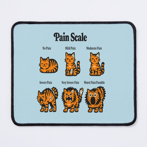 Item preview, Funny Orange Cat Pain Scale for Cat Lovers designed and sold by POD DYNASTY | Original Print On Demand T-Shirt Graphics.