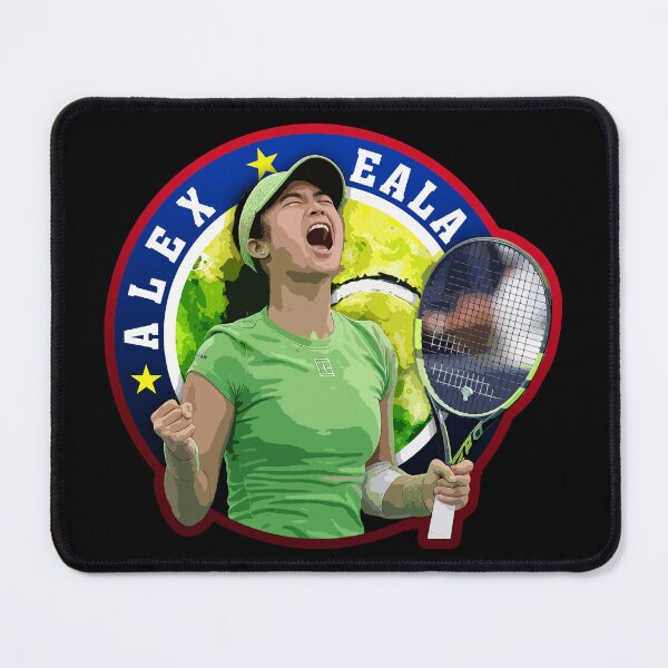 Item preview, Alex Eala Tennis Portrait Artwork with Racket and Celebration Design designed and sold by Zigmak.