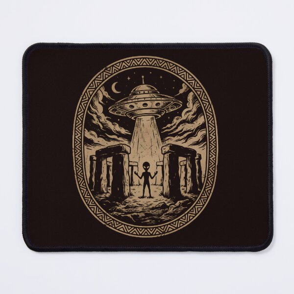 Item preview, Alien UFO Stonehenge Vintage Style Space History Hunting designed and sold by w66aboo.