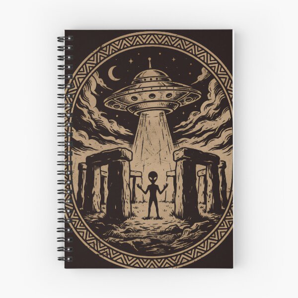 Item preview, Alien UFO Stonehenge Vintage Style Space History Hunting designed and sold by w66aboo.
