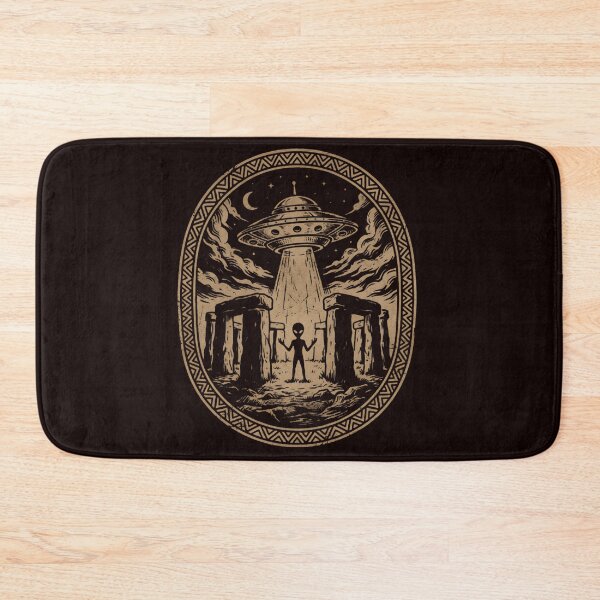 Item preview, Alien UFO Stonehenge Vintage Style Space History Hunting designed and sold by w66aboo.