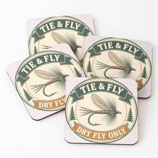 Item preview, Tie and Fly Dry Fly Only - Vintage Fly Fishing Graphic designed and sold by ThirdShiftLab.