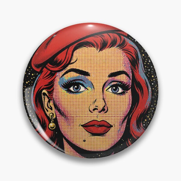 Item preview, Redhead Woman Red Beret Starry Night Pop Art Portrait designed and sold by MAISON SYLVIE.