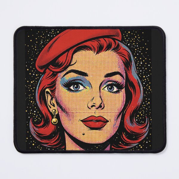 Item preview, Redhead Woman Red Beret Starry Night Pop Art Portrait designed and sold by MAISON SYLVIE.