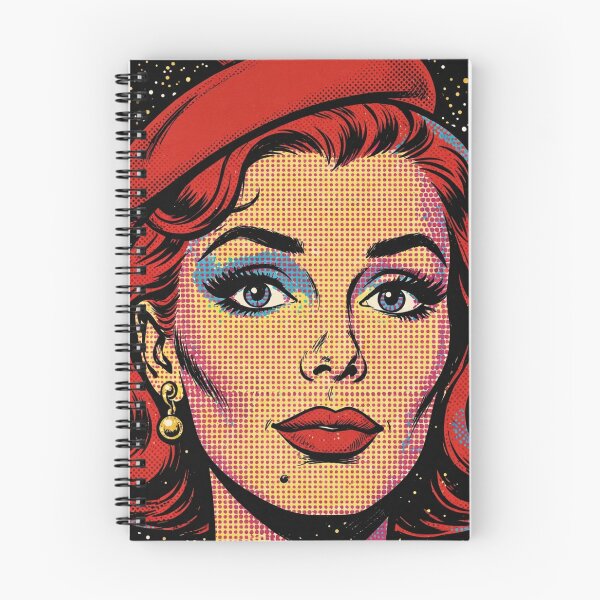 Item preview, Redhead Woman Red Beret Starry Night Pop Art Portrait designed and sold by MAISON SYLVIE.