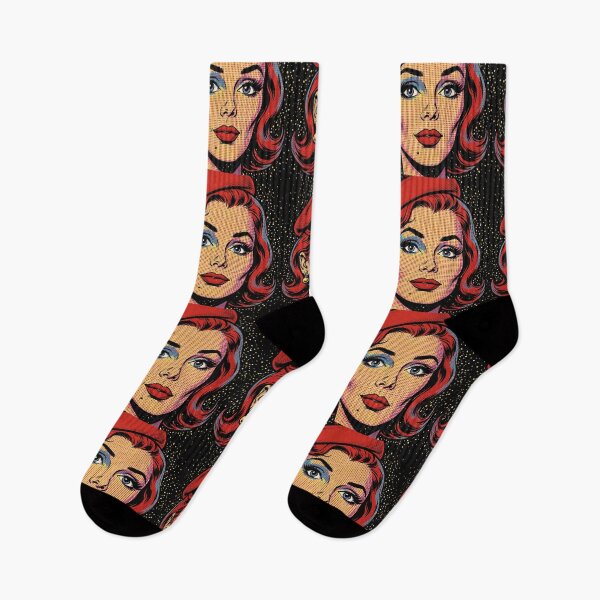 Item preview, Redhead Woman Red Beret Starry Night Pop Art Portrait designed and sold by MAISON SYLVIE.