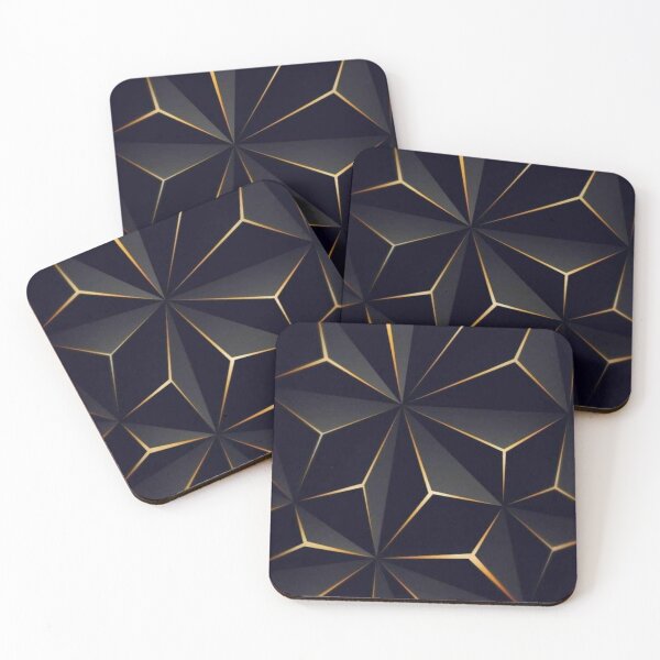 Item preview, Black Grey and golden tiles metallic tiles Simple minimalist decor pattern designed and sold by Arjun4282.