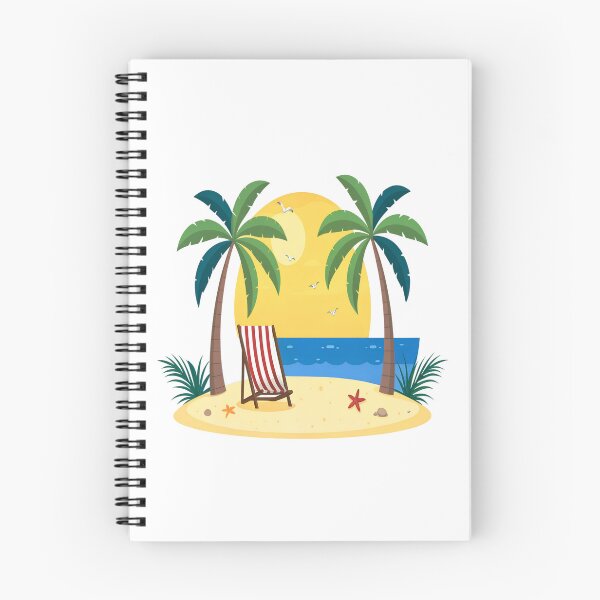 Item preview, Tropical Beach Paradise Sunset with Palm Trees | Summer Vacation Island Art designed and sold by Awarrie.