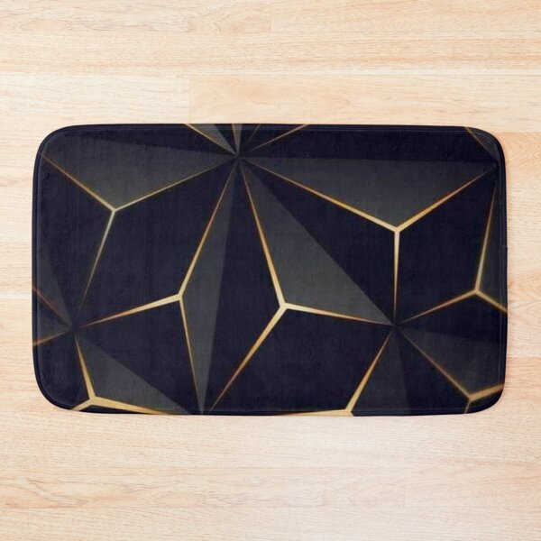 Item preview, Black Grey and golden tiles metallic tiles Simple minimalist decor pattern designed and sold by Arjun4282.