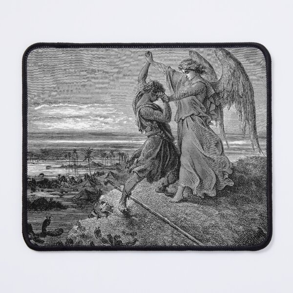 Item preview, Jacob wrestles with an Angel by Gustav Dore - Vintage Art designed and sold by RickE.