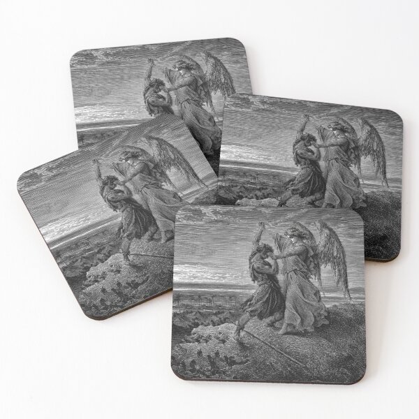 Item preview, Jacob wrestles with an Angel by Gustav Dore - Vintage Art designed and sold by RickE.