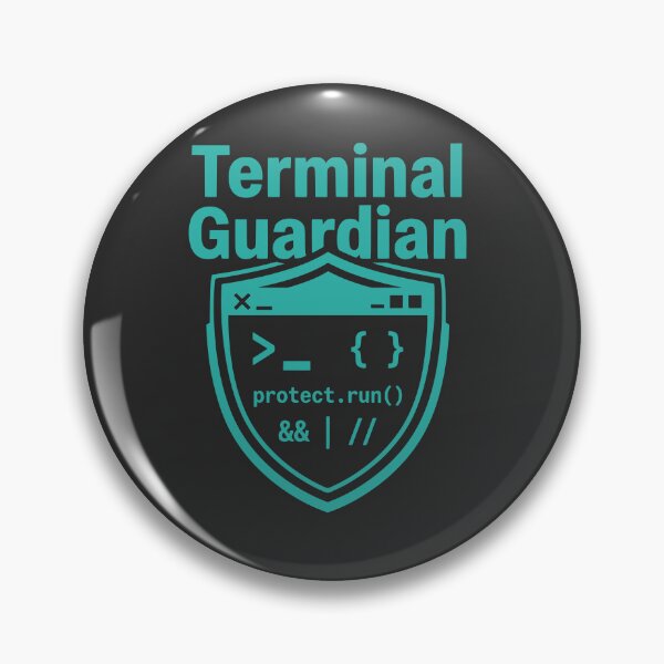Item preview, Terminal Guardian Cybersecurity Developer Gift Command Line Design designed and sold by Ixnor.