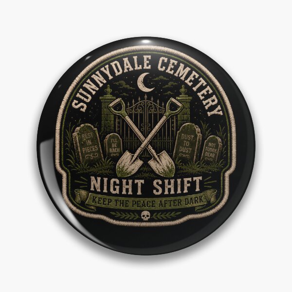 Item preview, Sunnydale Cemetery Groundskeeping Night Shift Patch designed and sold by agearb.